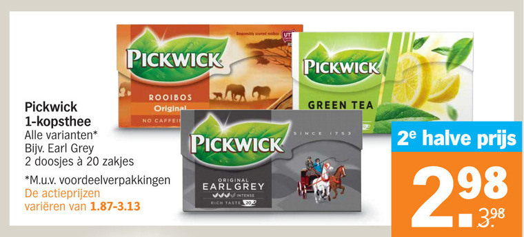 Pickwick   thee folder aanbieding bij  Albert Heijn - details