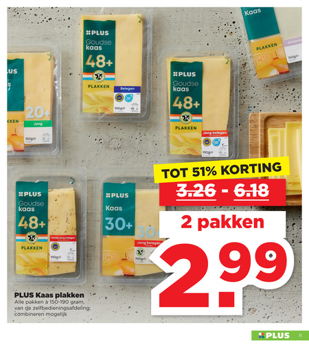 Plus Huismerk   kaasplakken folder aanbieding bij  Plus - details