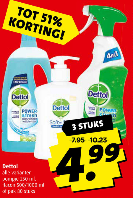 Dettol   allesreiniger, vochtige schoonmaakdoekjes folder aanbieding bij  Boni - details