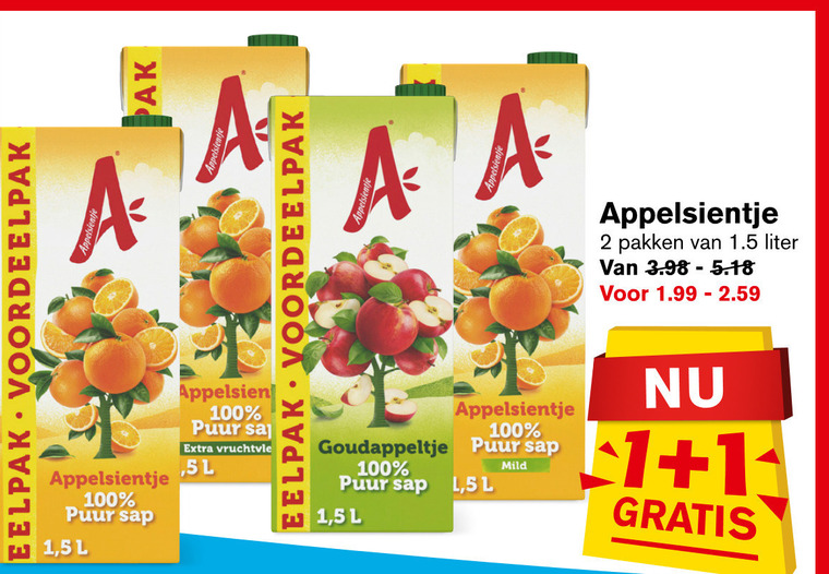 Appelsientje   fruitdrank folder aanbieding bij  Hoogvliet - details