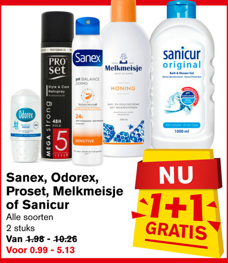 Melkmeisje   hairspray, deodorant folder aanbieding bij  Hoogvliet - details