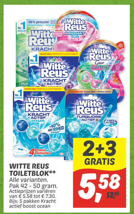 Witte Reus   toiletblok folder aanbieding bij  Dekamarkt - details