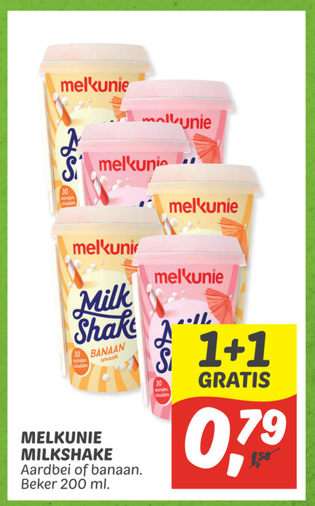 Melkunie   milkshake folder aanbieding bij  Dekamarkt - details