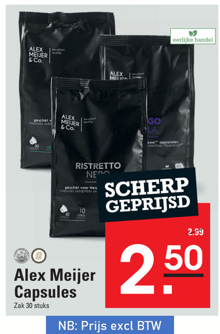 Alex Meijer   koffiecups folder aanbieding bij  Sligro - details