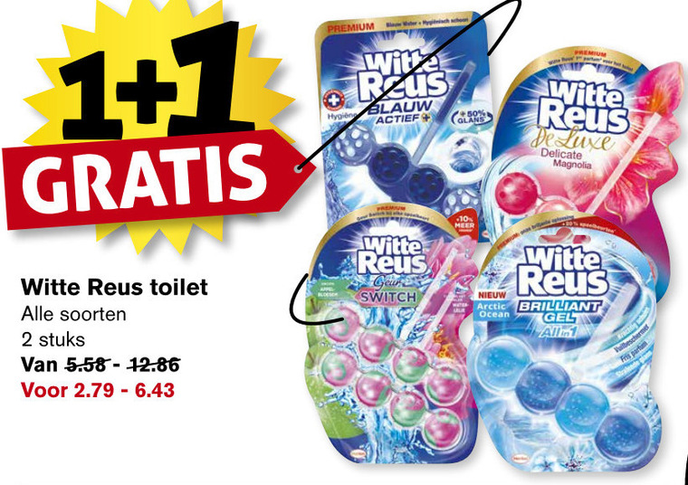 Witte Reus   toiletblok folder aanbieding bij  Hoogvliet - details