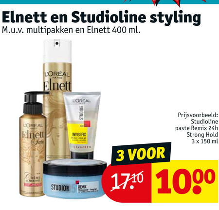 Elnett   haargel, hairspray folder aanbieding bij  Kruidvat - details