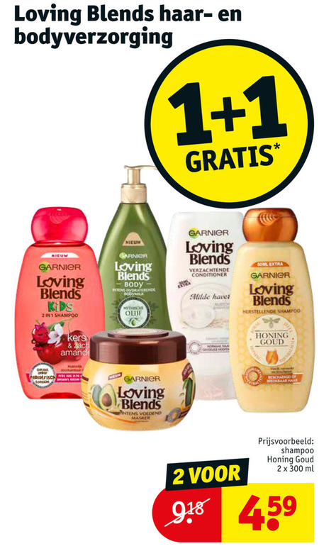 Garnier Loving Blends   bodylotion, conditioner folder aanbieding bij  Kruidvat - details