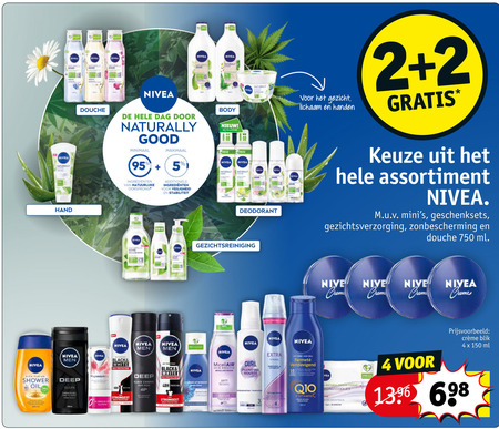 Nivea   gezichtsverzorging, bodylotion folder aanbieding bij  Kruidvat - details