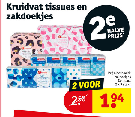 Kruidvat Huismerk   tissue, zakdoek folder aanbieding bij  Kruidvat - details