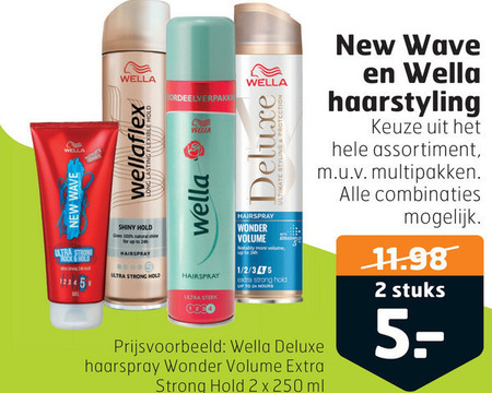 New Wave   haargel, hairspray folder aanbieding bij  Trekpleister - details