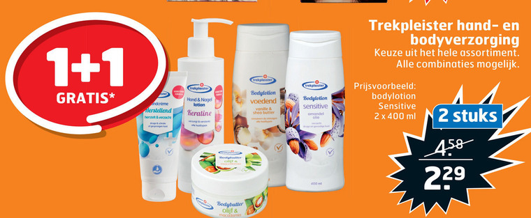 Trekpleister Huismerk   handcreme, bodylotion folder aanbieding bij  Trekpleister - details