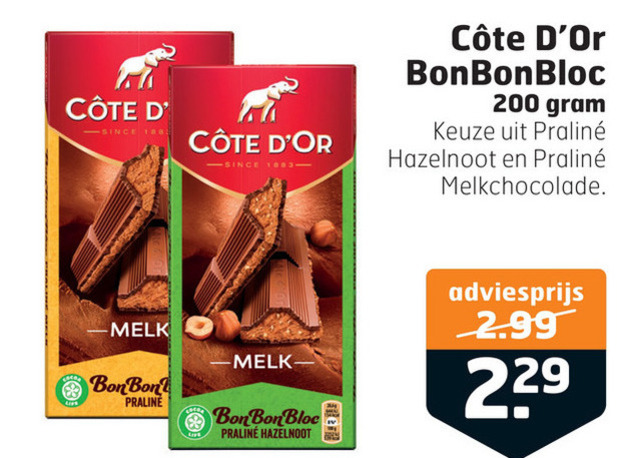 Cote D Or   chocolade folder aanbieding bij  Trekpleister - details