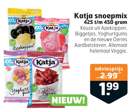 Katja   snoep, drop folder aanbieding bij  Trekpleister - details