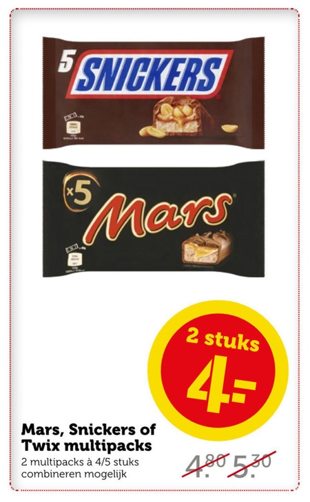 Twix   chocoladereep folder aanbieding bij  Coop - details