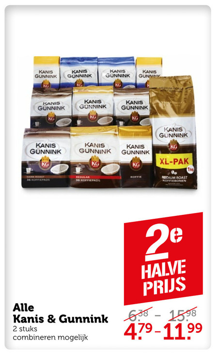 Kanis en Gunnink   koffiebonen, koffie folder aanbieding bij  Coop - details