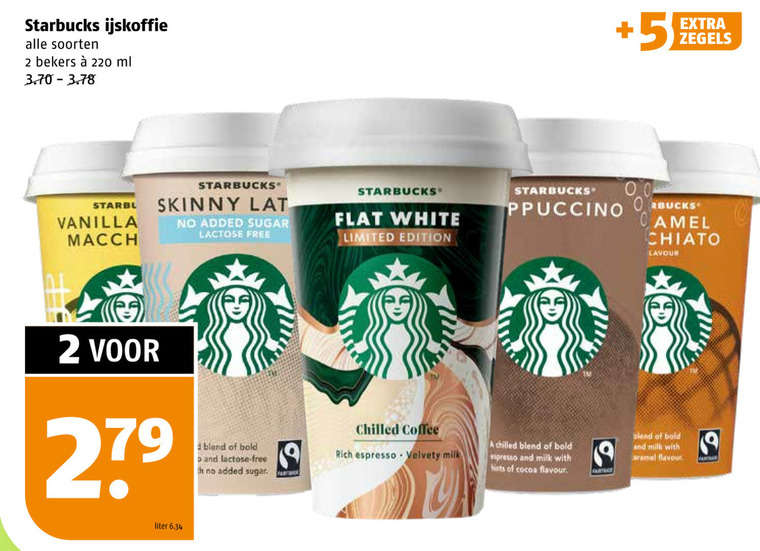 Starbucks   ijskoffie folder aanbieding bij  Poiesz - details