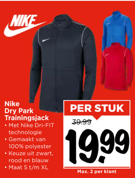 Nike   heren trainingspak folder aanbieding bij  Vomar - details