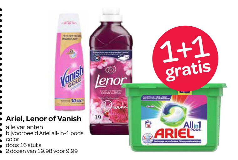 Lenor   vlekkenverwijderaar, wasmiddel folder aanbieding bij  Spar - details