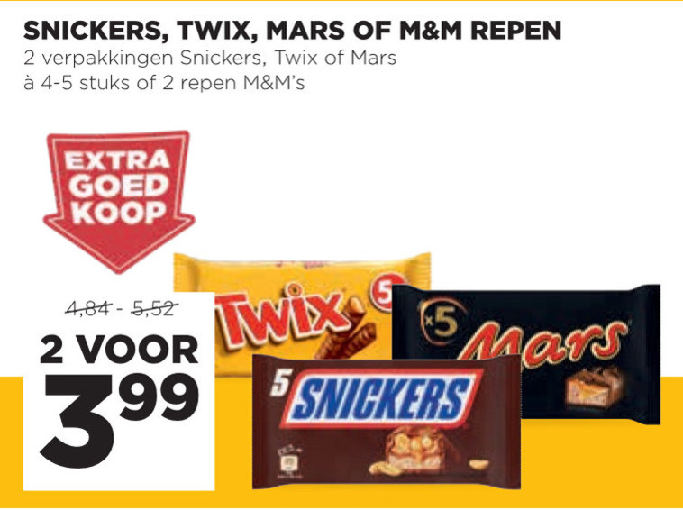 Twix   chocoladereep folder aanbieding bij  Jumbo - details