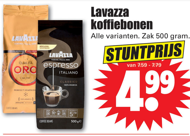 Lavazza   koffiebonen folder aanbieding bij  Dirk - details