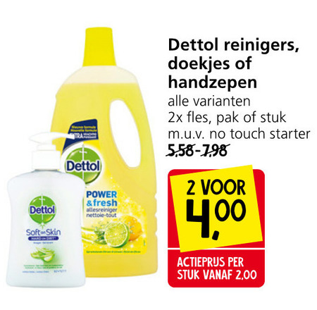 Dettol   allesreiniger, handzeep folder aanbieding bij  Jan Linders - details