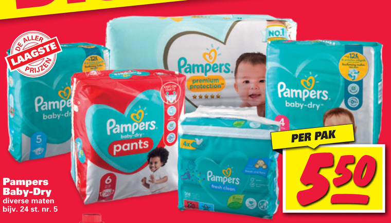 Pampers   luiers, luierbroekjes folder aanbieding bij  Nettorama - details