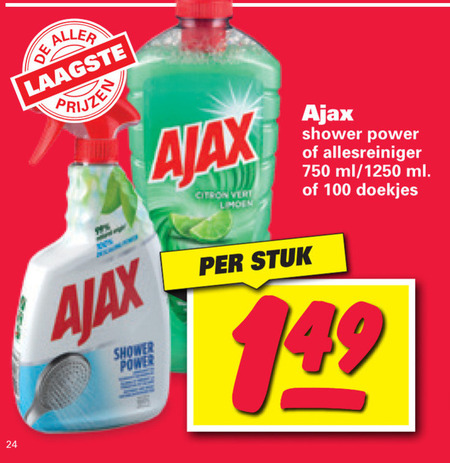 Ajax   badkamerreiniger, allesreiniger folder aanbieding bij  Nettorama - details