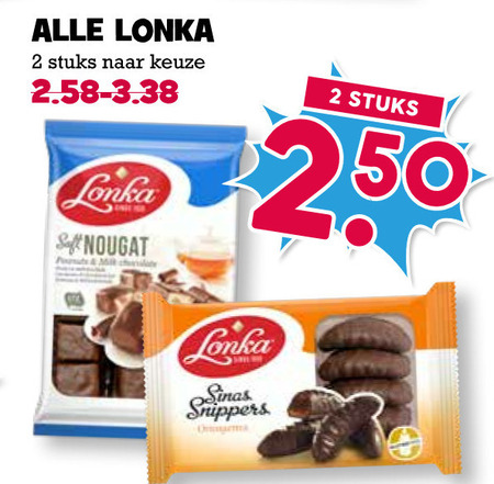 Lonka   fudge, noga folder aanbieding bij  Boons Markt - details