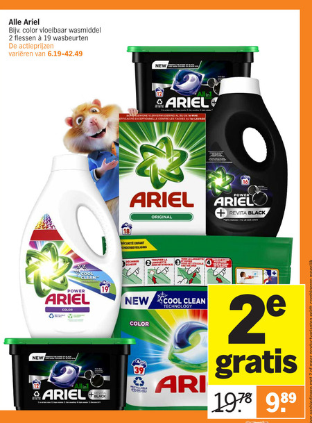 Ariel   wasmiddel folder aanbieding bij  Albert Heijn - details