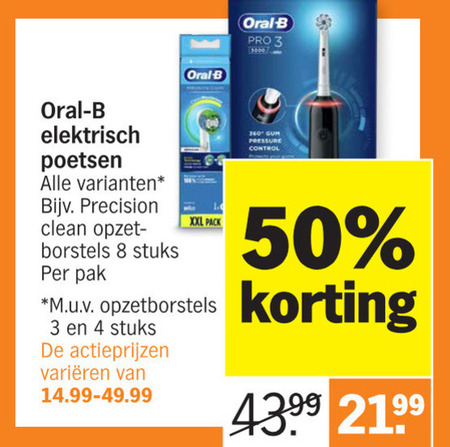 Braun Oral-B   electrische tandenborstel, opzetborstel folder aanbieding bij  Albert Heijn - details