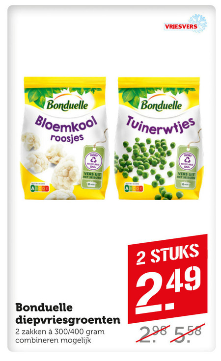 Bonduelle   diepvriesgroente folder aanbieding bij  Coop - details