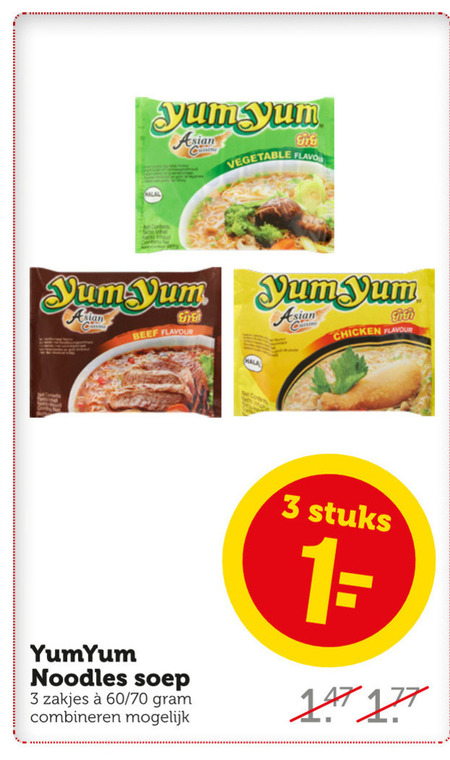 Yum Yum   noodles folder aanbieding bij  Coop - details