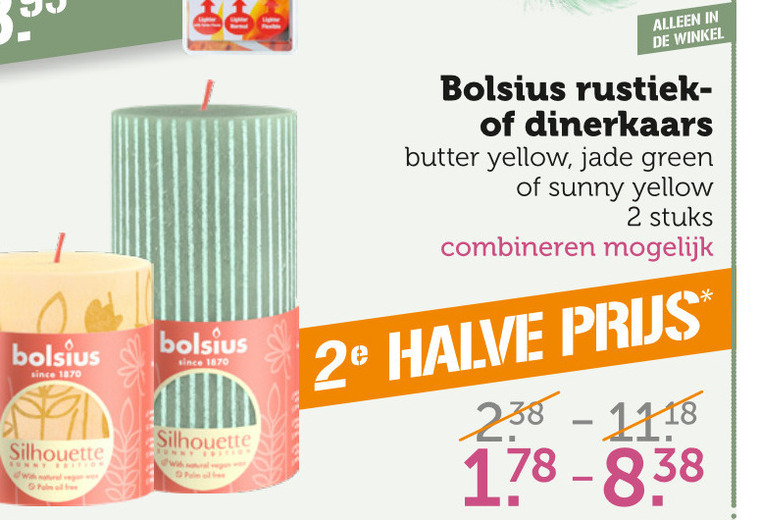 Bolsius   rustieke kaarsen folder aanbieding bij  Coop - details