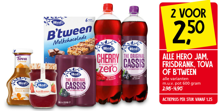 Hero   mueslireep, dessertsaus folder aanbieding bij  Jan Linders - details