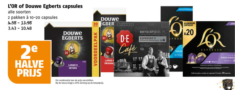 Douwe Egberts L Or   koffiecups folder aanbieding bij  Poiesz - details