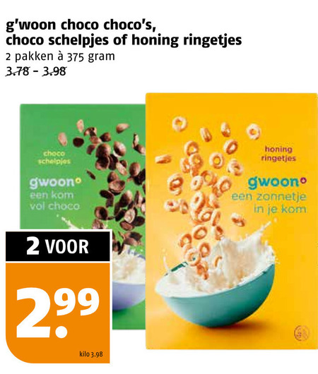 Gwoon   cereals folder aanbieding bij  Poiesz - details