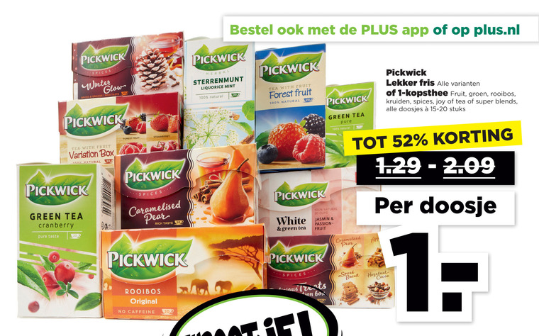 Pickwick   thee folder aanbieding bij  Plus - details