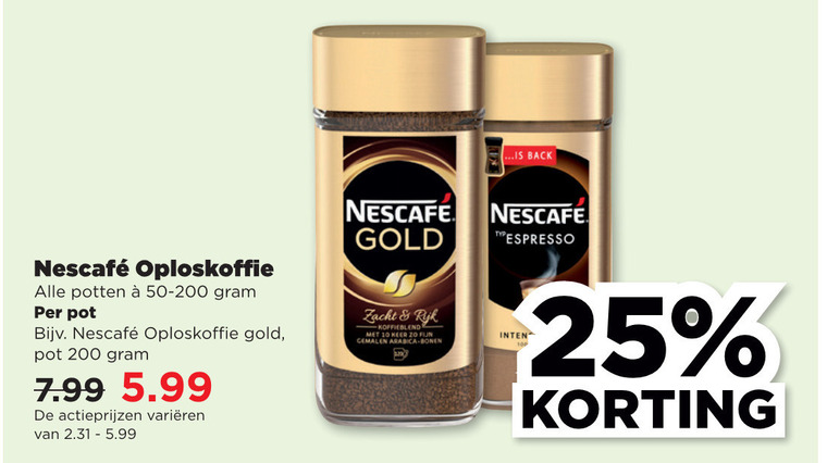 Nescafe   oploskoffie folder aanbieding bij  Plus - details