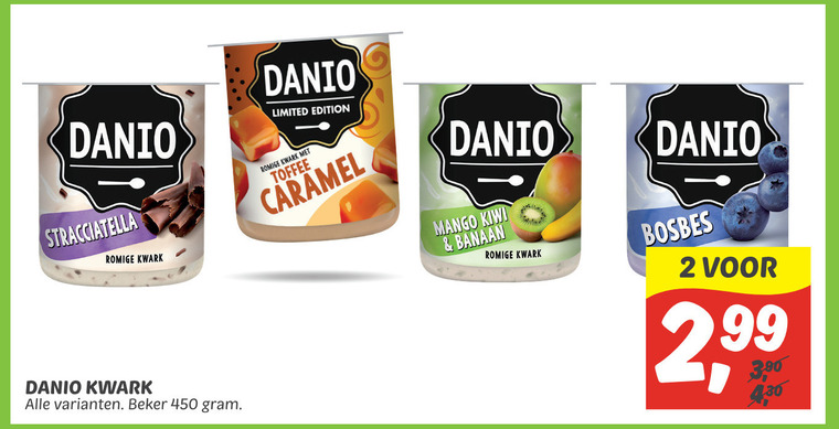 Danone Danio   kwark folder aanbieding bij  Dekamarkt - details