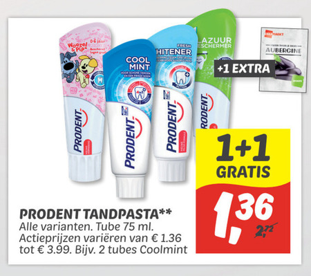 Prodent   tandpasta folder aanbieding bij  Dekamarkt - details