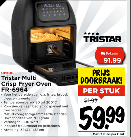 Tristar   friteuse folder aanbieding bij  Vomar - details