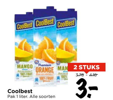 Coolbest   vruchtensap folder aanbieding bij  Vomar - details