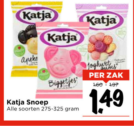 Katja   snoep, drop folder aanbieding bij  Vomar - details