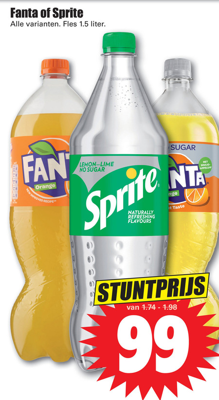 Sprite   frisdrank folder aanbieding bij  Dirk - details