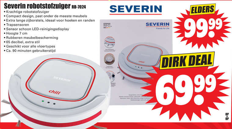 Severin   robotstofzuiger folder aanbieding bij  Dirk - details