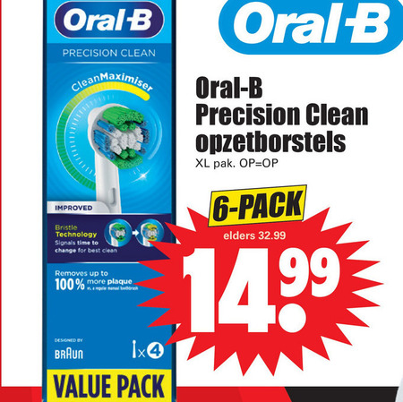 Braun Oral-B   opzetborstel folder aanbieding bij  Dirk - details