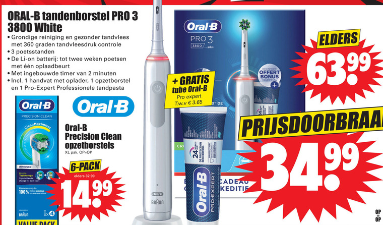 Braun Oral-B   electrische tandenborstel folder aanbieding bij  Dirk - details