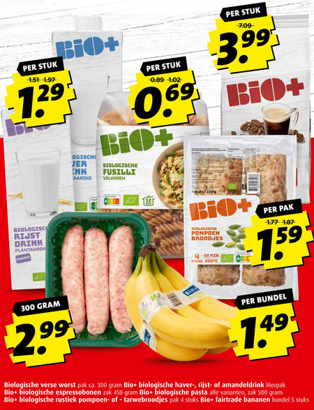 Bio Plus   rijst, broodjes folder aanbieding bij  Boni - details