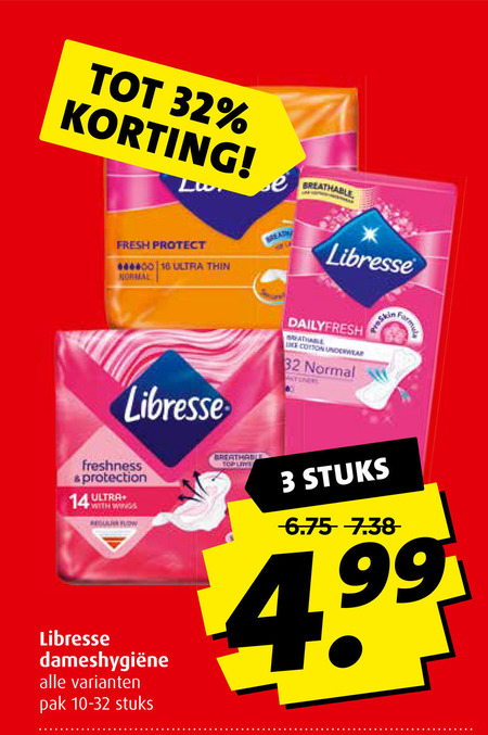 Libresse   inlegkruisjes, maandverband folder aanbieding bij  Boni - details