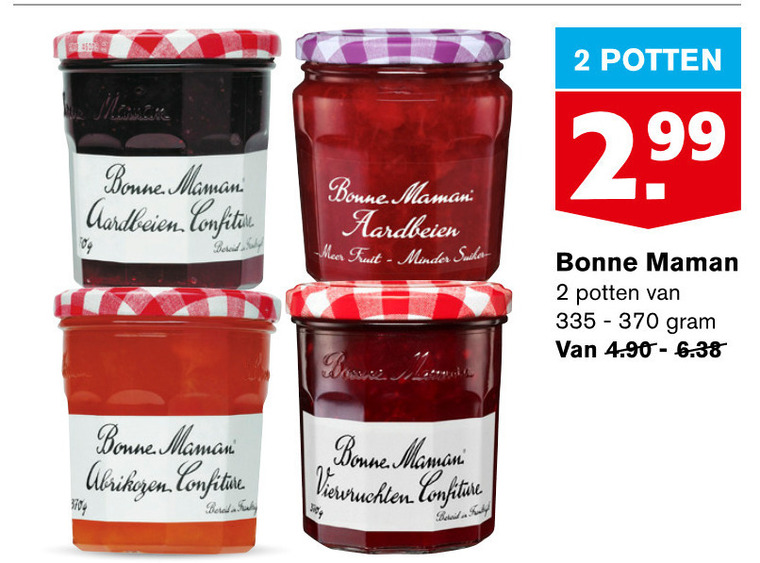 Bonne Maman   jam folder aanbieding bij  Hoogvliet - details